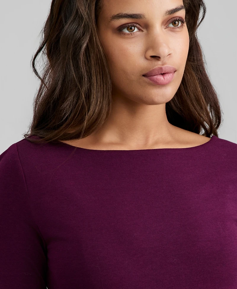 And Now This Women's Boat-Neck Long-Sleeve Knit Top, Macy's Exclusive
