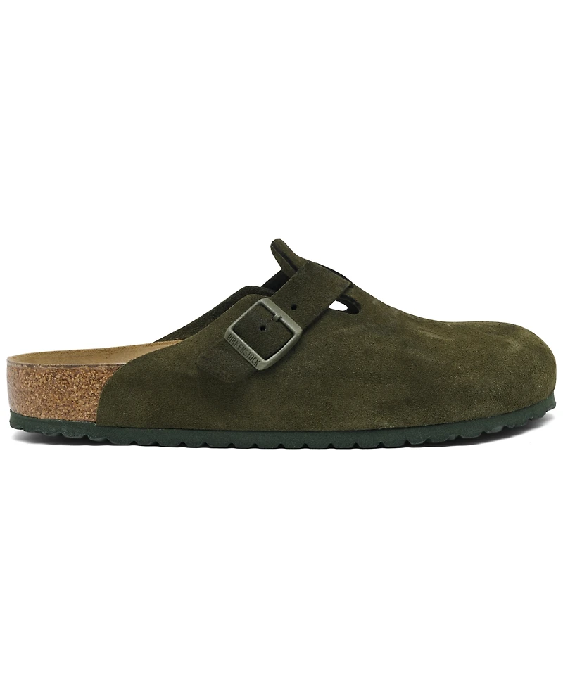 Birkenstock Men's Boston Suede Leather Birko-Flor Clogs from Finish Line