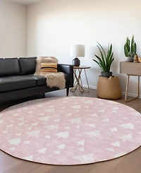 Addison Holiday Washable Indoor/Outdoor ACN1815 8'x8' Round Area Rug