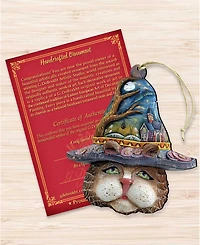 Designocracy Eve Cat Holiday Wood Christmas Ornament