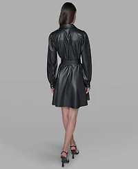 Karl Lagerfeld Paris Women's Collared Shirt Dress