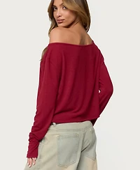 Edikted Womens La Babe Off Shoulder Top