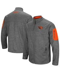 Colosseum Men's Heathered Charcoal Oregon State Beavers Anchor Full-Zip Jacket