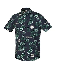 Reyn Spooner Men's Navy Notre Dame Fighting Irish Kekai Classic Tri-Blend Button-Down Shirt