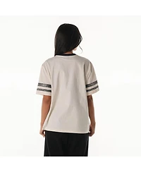 The Wild Collective Women's Cream Seattle Seahawks Vintage Drop Shoulder Oversized Boyfriend T-Shirt