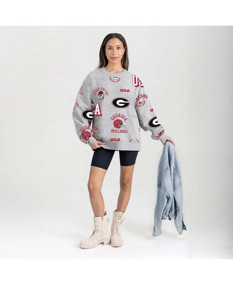 Gameday Couture Women's Gray Georgia Bulldogs Always on Repeat Fleece Sweatshirt