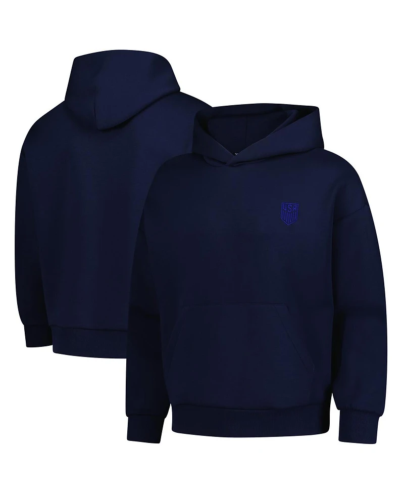 Levelwear Men's Navy Usmnt Luxe Signature Tri-Blend Pullover Hoodie
