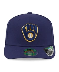New Era Men's Navy Milwaukee Brewers 2025 Mlb Postseason Side Patch 9SEVENTY Adjustable Hat