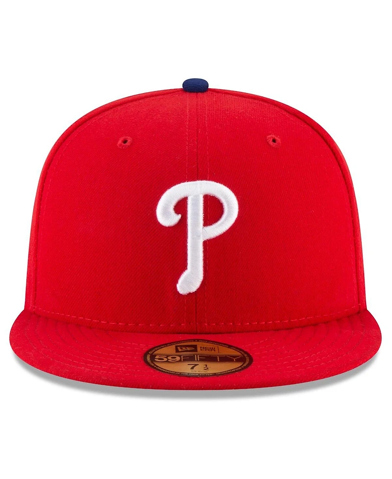 New Era Men's Red Philadelphia Phillies 2025 Mlb Postseason Side Patch 59FIFTY Fitted Hat