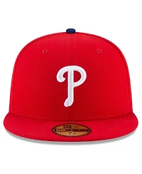 New Era Men's Red Philadelphia Phillies 2025 Mlb Postseason Side Patch 59FIFTY Fitted Hat