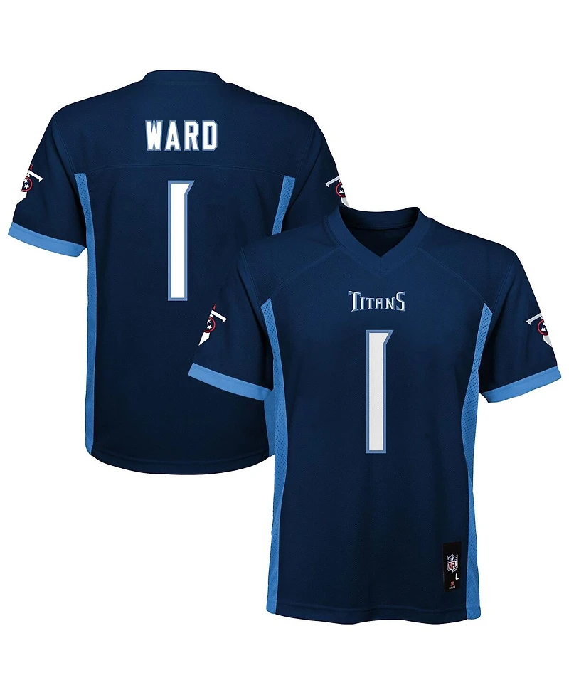 Outerstuff Big Boys and Girls Cameron Ward Navy Tennessee Titans Replica Player Jersey