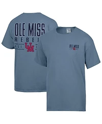 ComfortWash Men's Blue Ole Miss Rebels Big Name T-Shirt