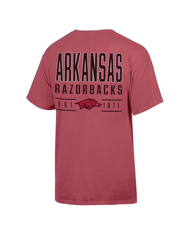 ComfortWash Men's Cardinal Arkansas Razorbacks Big Name T-Shirt