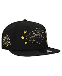 New Era Men's Black Minnesota Wild Military Appreciation Digital Camo Stars 59FIFTY Fitted Hat
