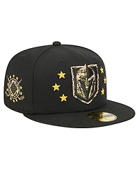 New Era Men's Black Vegas Golden Knights Military Appreciation Digital Camo Stars 59FIFTY Fitted Hat
