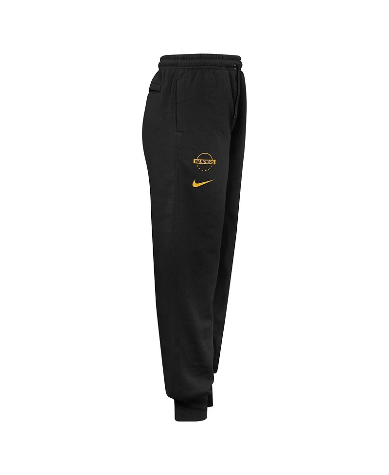 Nike Big Boys and Girls Black Golden State Warriors Club Fleece Practice Jogger Pants