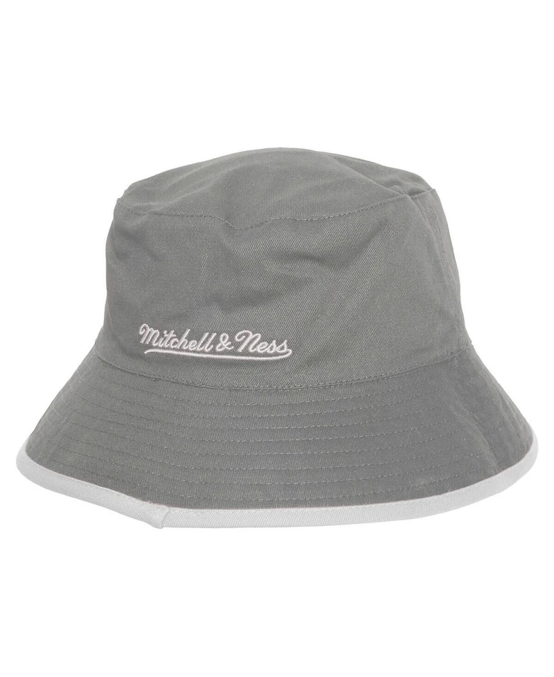 Mitchell & Ness Men's Gray/Black San Antonio Spurs Flip It Reversible Bucket Hat