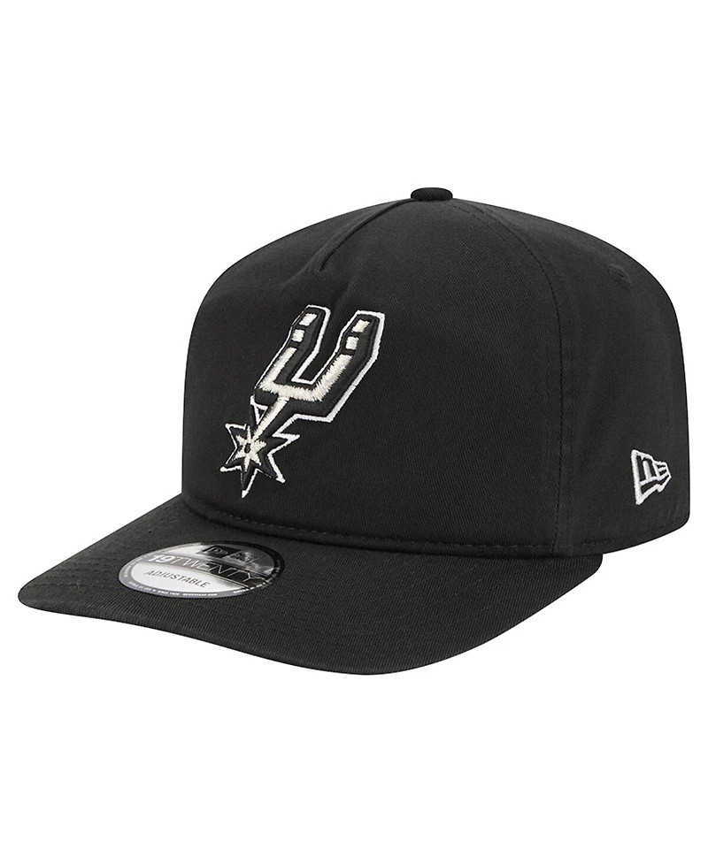 New Era Men's Black San Antonio Spurs Cotton 19TWENTY Adjustable Hat