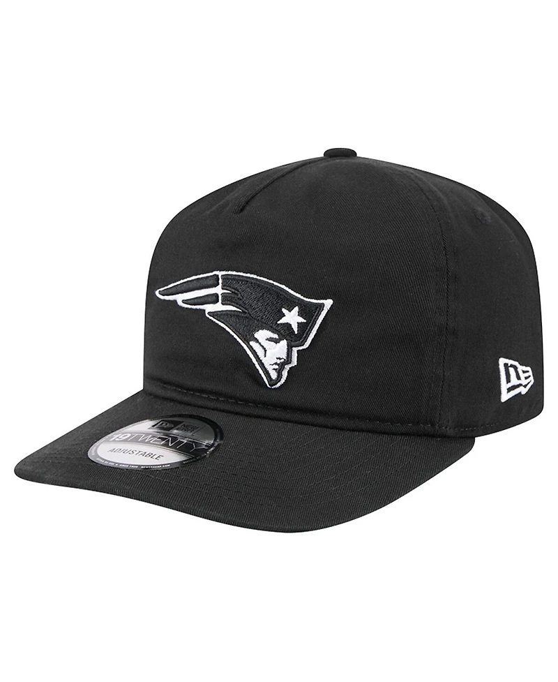 New Era Men's Black/White New England Patriots 19TWENTY Adjustable Hat