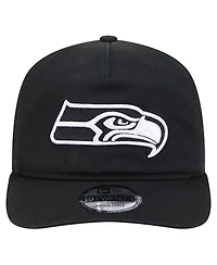 New Era Men's Black/White Seattle Seahawks 19TWENTY Adjustable Hat
