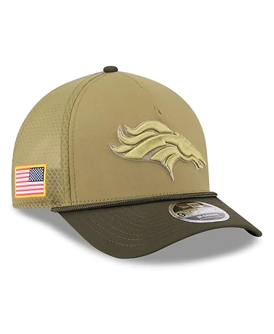 New Era Men's Green Denver Broncos 2025 Salute to Service 9FORTY A-Frame M-Crown Adjustable Hat