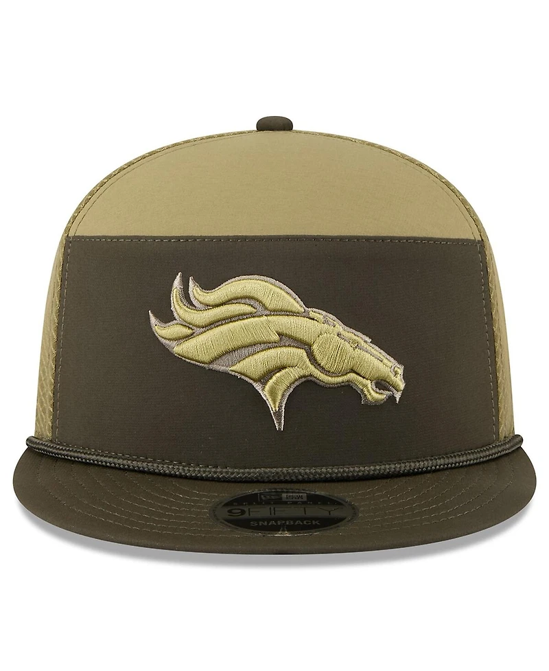 New Era Men's Dark Green Denver Broncos 2025 Salute to Service Split Panel 9FIFTY Snapback Hat