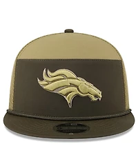 New Era Men's Dark Green Denver Broncos 2025 Salute to Service Split Panel 9FIFTY Snapback Hat