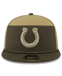 New Era Men's Dark Green Indianapolis Colts 2025 Salute to Service Split Panel 9FIFTY Snapback Hat
