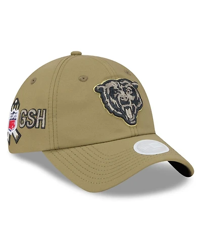 New Era Women's Green Chicago Bears 2025 Salute to Service Pony Tail Adjustable Hat