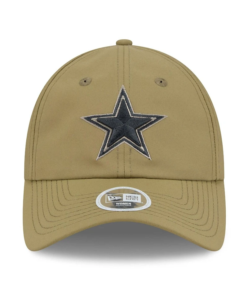 New Era Women's Green Dallas Cowboys 2025 Salute to Service Pony Tail Adjustable Hat