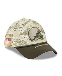 New Era Men's Camo/Dark Green Cleveland Browns 2025 Salute to Service 39THIRTY Flex Hat