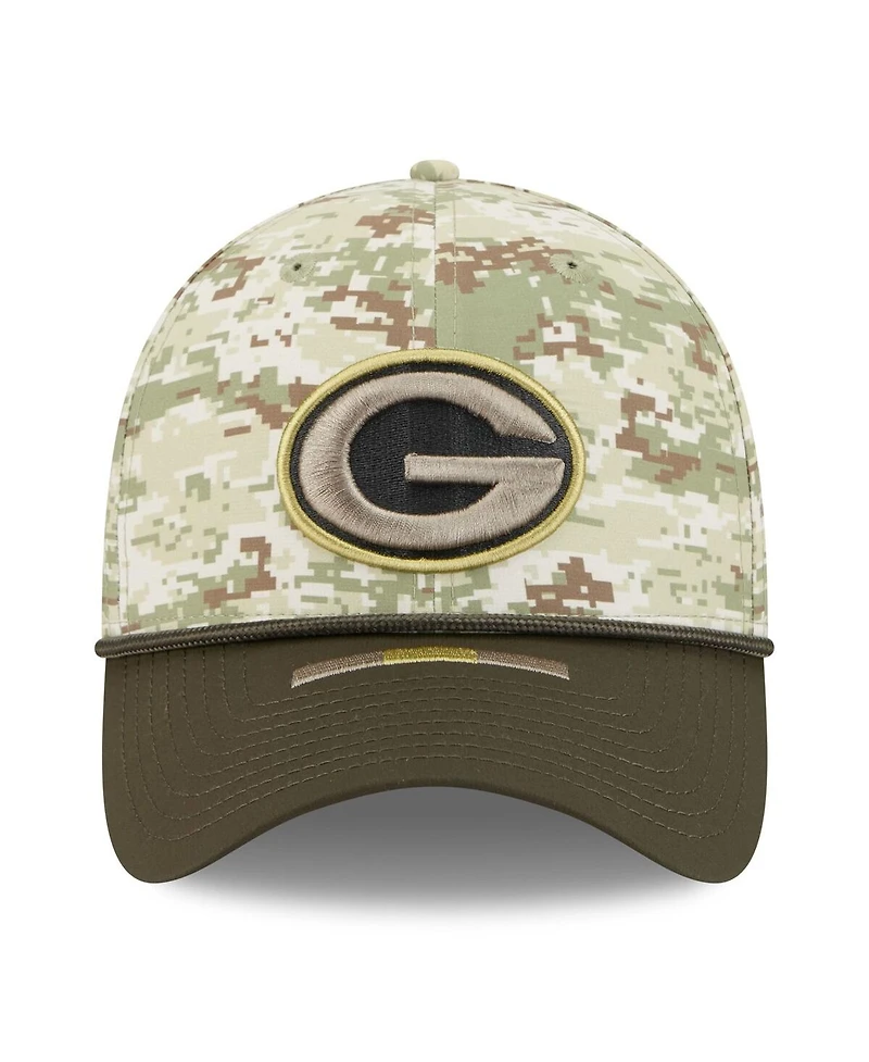 New Era Men's Camo/Dark Green/Dark Green Bay Packers 2025 Salute to Service 39THIRTY Flex Hat