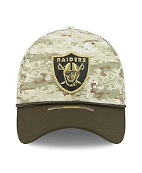 New Era Men's Camo/Dark Green/Dark Green Las Vegas Raiders 2025 Salute to Service 39THIRTY Flex Hat