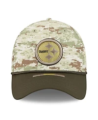 New Era Men's Camo/Dark Green/Dark Green Pittsburgh Steelers 2025 Salute to Service 39THIRTY Flex Hat