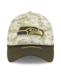New Era Men's Camo/Dark Green/Dark Green Seattle Seahawks 2025 Salute to Service 39THIRTY Flex Hat