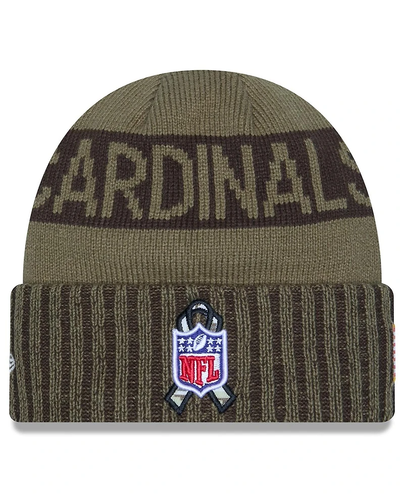New Era Men's Dark Green Arizona Cardinals 2025 Salute to Service Cuffed Knit Hat