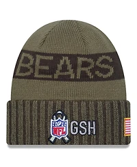 New Era Men's Dark Green Chicago Bears 2025 Salute to Service Cuffed Knit Hat