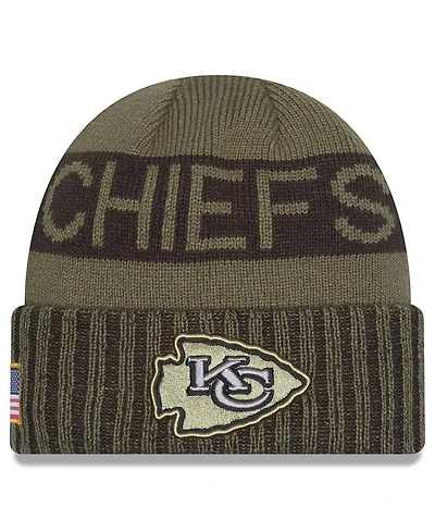 New Era Men's Dark Green Kansas City Chiefs 2025 Salute to Service Cuffed Knit Hat