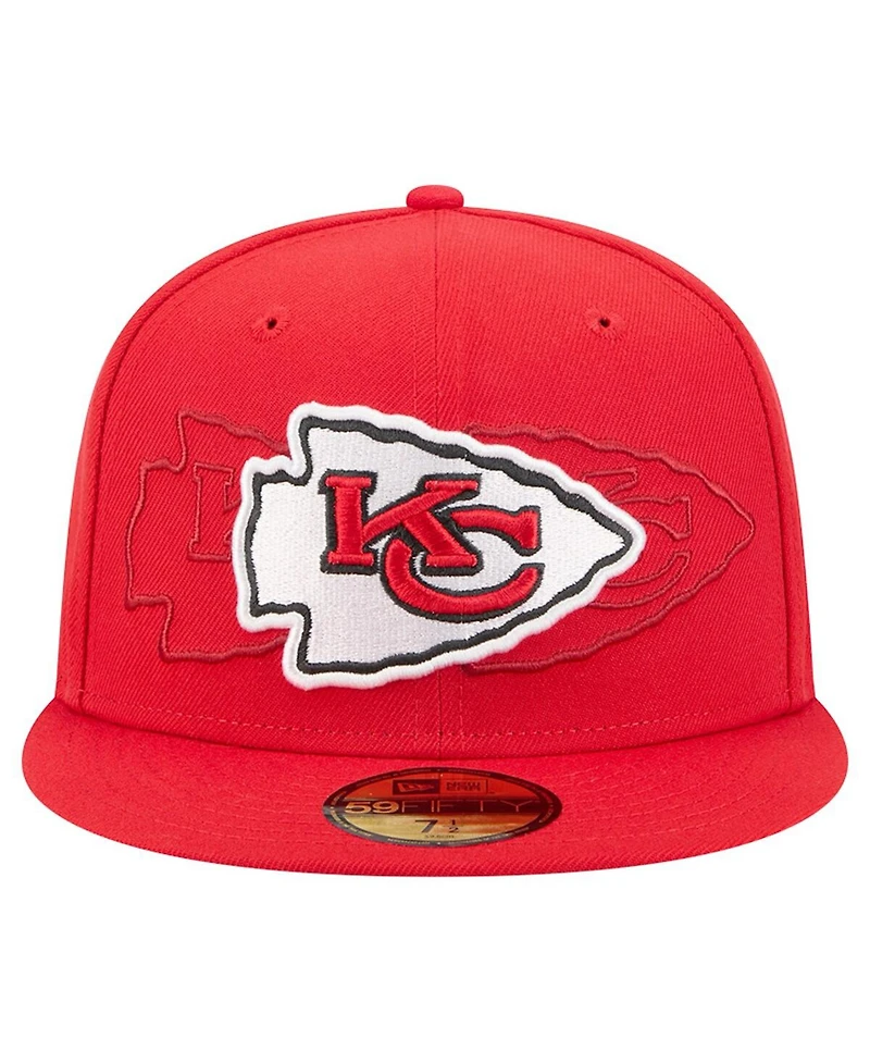 New Era Men's Red Kansas City Chiefs Tri-Hit 59FIFTY Fitted Hat