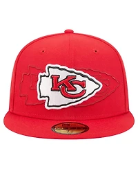 New Era Men's Red Kansas City Chiefs Tri-Hit 59FIFTY Fitted Hat