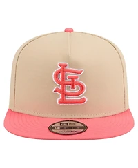 New Era Men's Light Beige/ St. Louis Cardinals Color Pack A-Frame 9FIFTY Snapback Hat