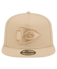 New Era Men's Light Beige Kansas City Chiefs Color Pack A-Frame 9FIFTY Snapback Hat