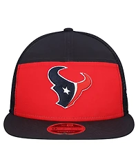 New Era Men's Red/Navy Houston Texans Outdoor Split Panel 9FIFTY Snapback Hat