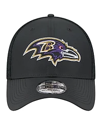 New Era Men's Black Baltimore Ravens Outline 39THIRTY Flex Hat