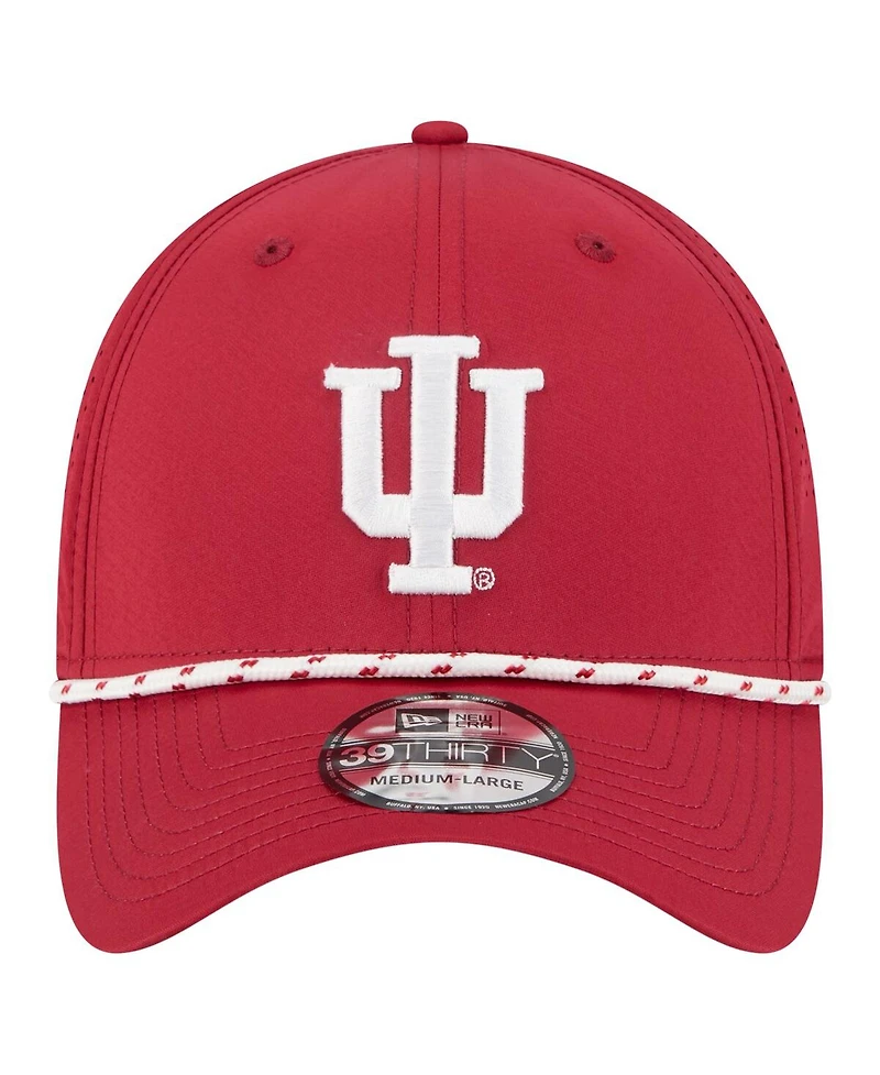 New Era Men's Crimson Indiana Hoosiers Rope 39THIRTY Flex Hat