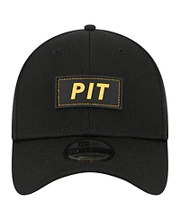 New Era Men's Black Pittsburgh Steelers Scoreboard 39THIRTY Flex Hat