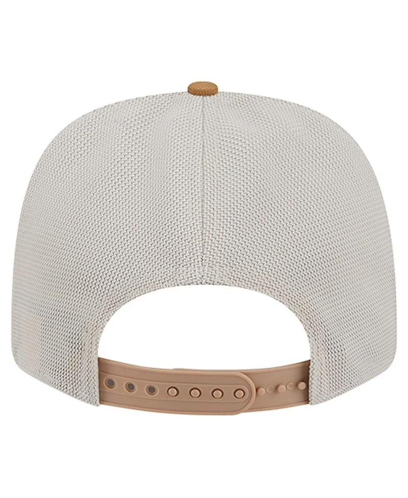 New Era Men's Stone/White Texas Rangers 9SEVENTY Trucker Adjustable Hat