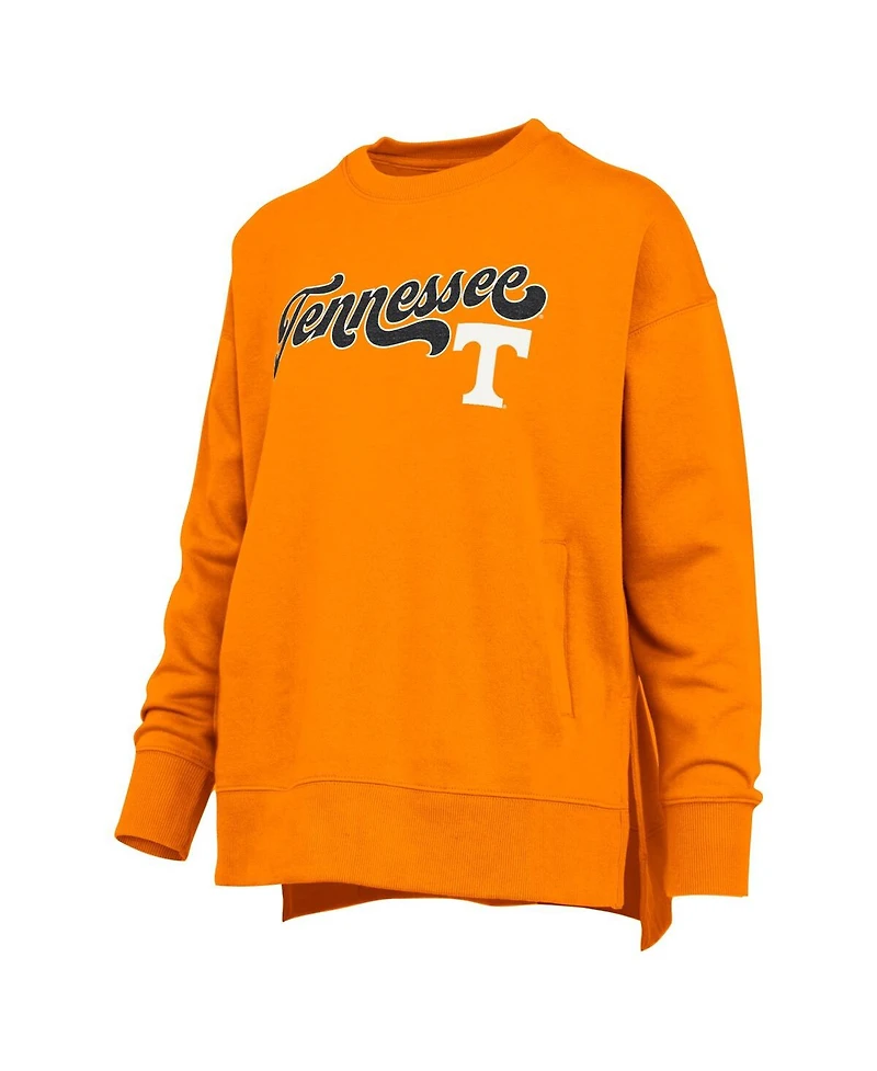 Pressbox Women's Tennessee Orange Tennessee Volunteers Bonanza Chenille Harper Script Sweatshirt