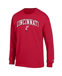 Champion Men's Red Cincinnati Bearcats Arch Over Logo Long Sleeve T-Shirt