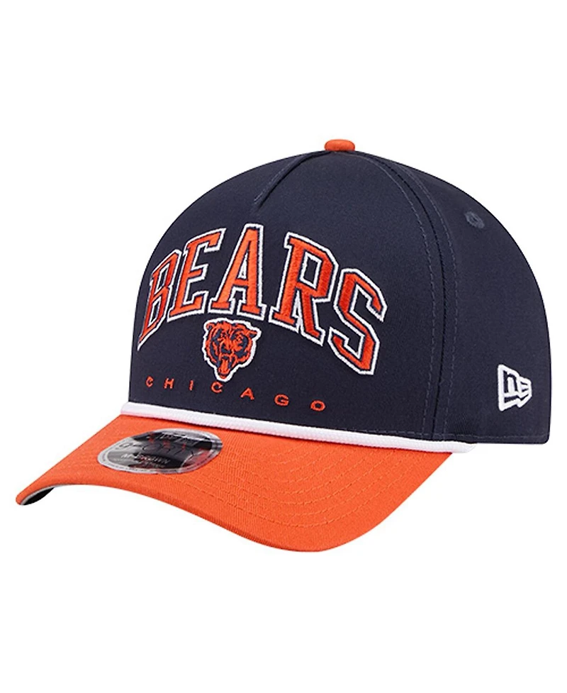 New Era Men's Navy Chicago Bears Bear Arch 9FORTY A-Frame Adjustable Hat
